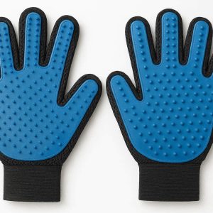 Premium Double Sided Pet Grooming Gloves For Multi Purpose Bathing Shedding And Massaging