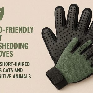 Eco Friendly Pet Deshedding Gloves For Short Haired Dogs Cats And Sensitive Animals