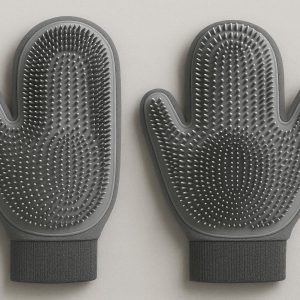 Upgraded Silicone Pet Grooming Mitts For Effective Fur Cleaning And Stimulating Skin Oils