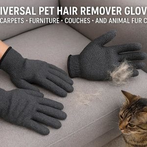 Universal Pet Hair Remover Gloves For Carpets Furniture Couches And Animal Fur Care