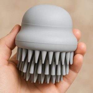 Soft Silicone Massage Pet Bath Brush For Effective Shampooing And Deep Coat Cleaning