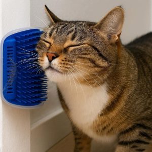 Cat Grooming Corner Wall Brush For Self Massaging And Loose Fur Shedding Control